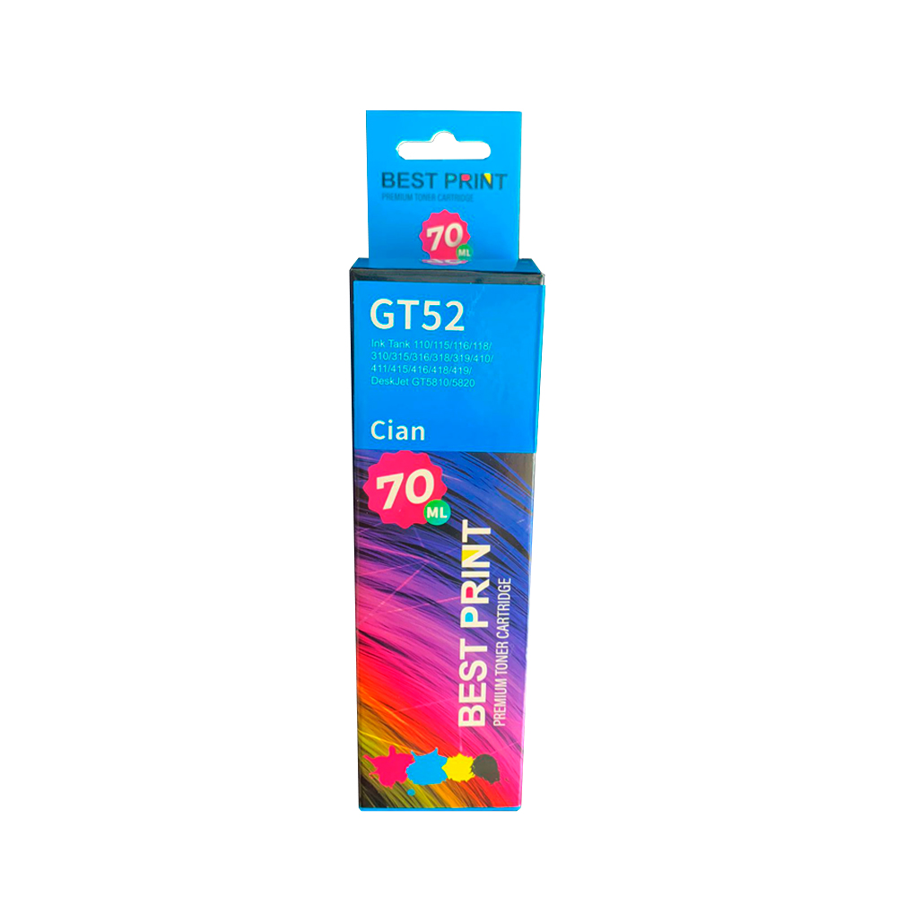 Botella Best Print Tinta GT52C Cyan